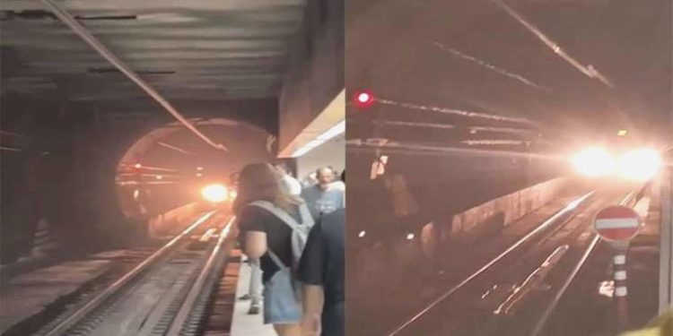 Üsküdar’da raylara atlayan kişi paniğe neden oldu