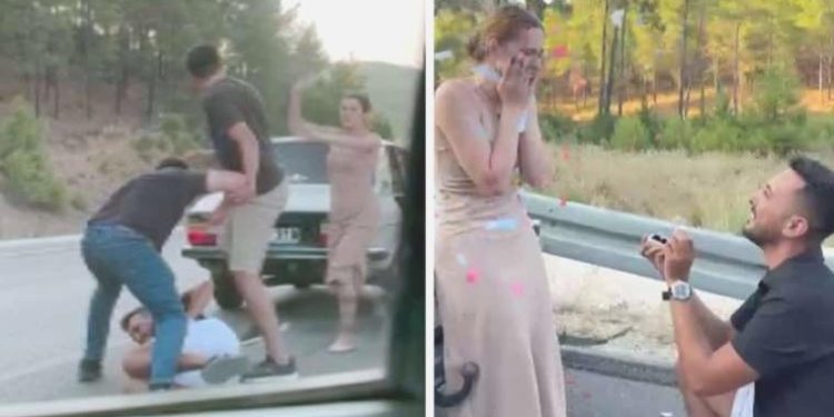 Antalya’daki yol hengamesinden ‘evlilik teklifi’ çıktı