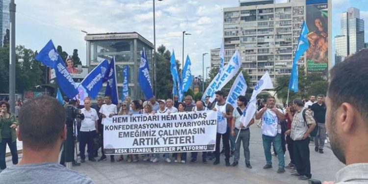 KESK’ten ‘zam’ protestosu: Emeğimiz çalınmasın artık yeter!