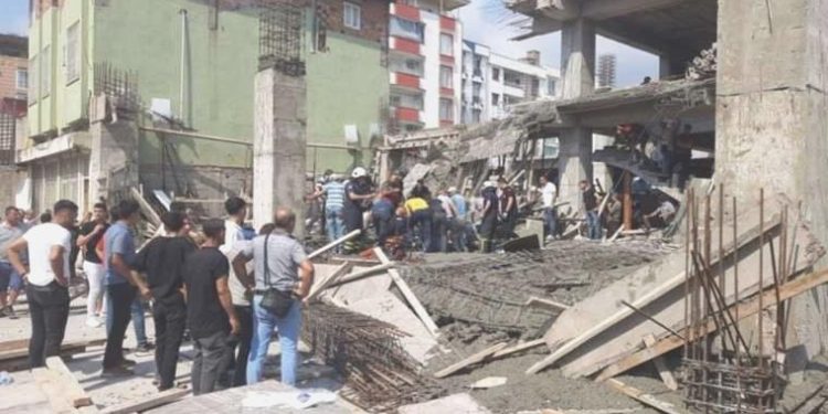 Son Dakika: Hatay’da inşaatta göçük! 1 emekçi enkaz altında