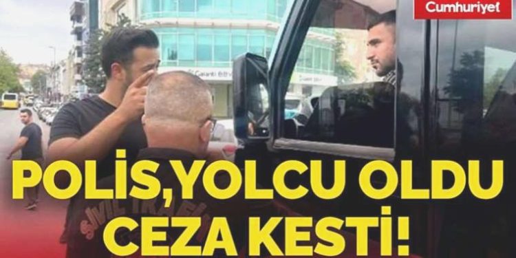 Yolcu üzere minibüse binen polis bu türlü ceza kesti