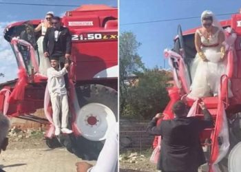 Biçerdöveri gelin arabası yaptılar