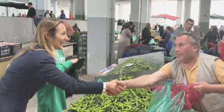 CHP Bayan Kolları, pazar yerlerini gezdi, yurttaşların sıkıntılarını dinledi