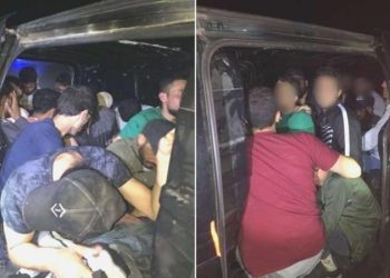 Edirne’de minibüste 22 kaçak göçmen yakalandı