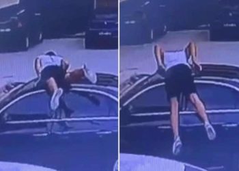 Örümcek adam üzere oto faresi… Sunroof’tan girip çaldı!