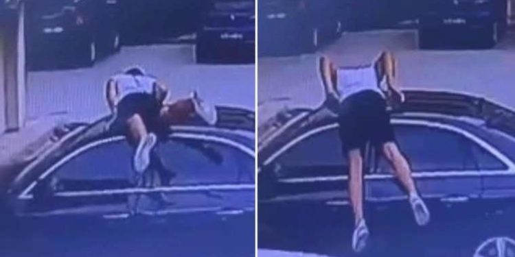 Örümcek adam üzere oto faresi… Sunroof’tan girip çaldı!