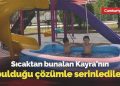 Sıcaktan bunalan Kayra kendi ‘aquapark’ını yaptı
