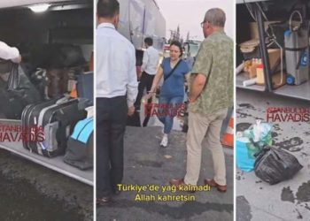 Bagaja konulan ‘yağ’ tüm valizlere bulaştı… Yolcular hudut krizi geçirdi!