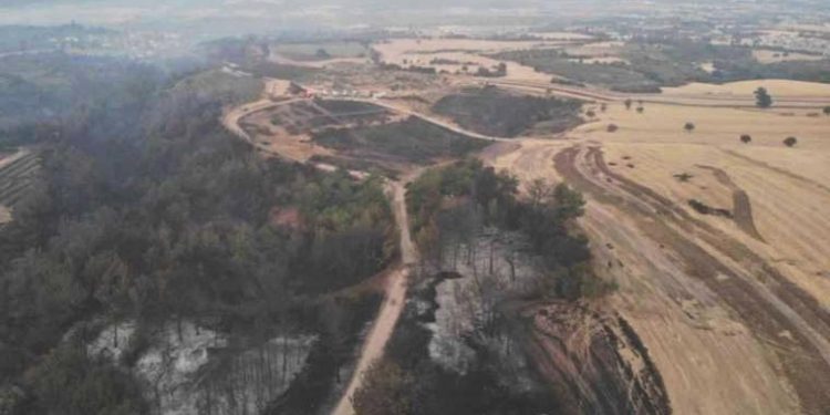 Ciğerlerimiz yanıyor… Çanakkale’deki yangının boyutu gün ağarınca ortaya çıktı!