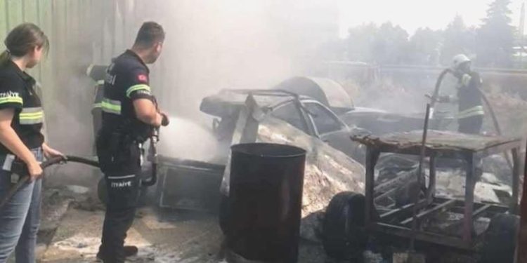 Çok ısınan camlar oto endüstride yangın çıkardı