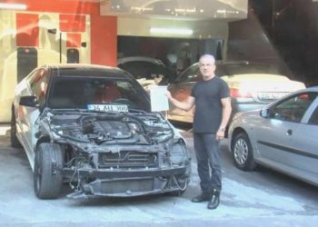 İstanbul’da servisteki hasarlı arabaya Çorlu’da trafik cezası kesildi