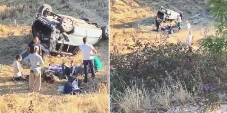 Polis memuru ailesiyle kaza yaptı: 1 meyyit, 4 yaralı