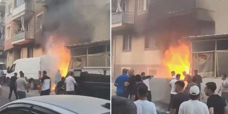 Sigara izmariti yangına neden oldu: 4’ü çocuk 8 kişi dumandan etkilendi