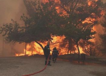 Yunanistan’daki yangın sanayi bölgesindeki fabrika ve depolara kadar ulaştı