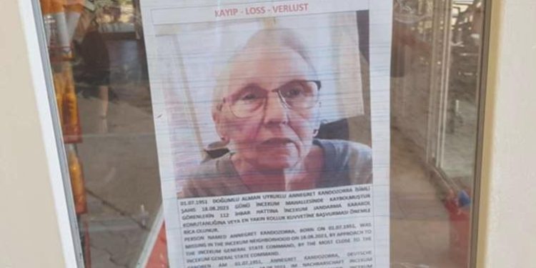 3 lisanda afiş basıldı: Alman bayan 10 gündür kayıp