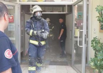 Anaokulunda korkutan anlar… Elektrik panosundan yangın çıktı!