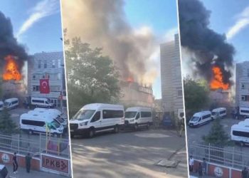 Bağcılar’da geri dönüşüm tesisinde yangın