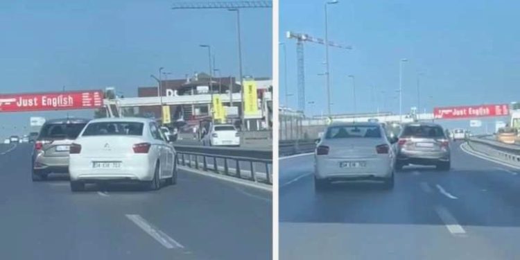 Boş yolu paylaşamadılar: E-5 karayolunda tehlikeli inatlaşma…