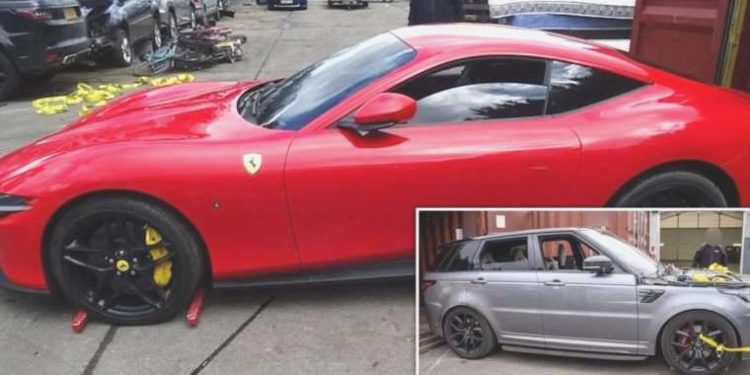 Futbolculardan çalınan lüks araçlar, konteynerde bulundu