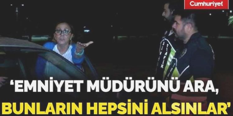 Kadıköy’de kontrole takılan şoförden tehdit!