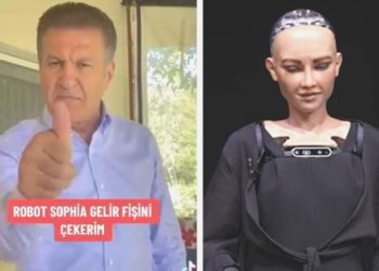 Mustafa Sarıgül robot Sophia’ya bu türlü seslendi: ‘Fişini çekerim senin’