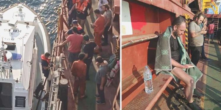 Türkeli açıklarında hareketli anlar: Seyir halindeki gemiden denize düşen 2. kaptan 20 saat sonra kurtarıldı!