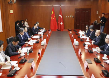 Şimşek, Çinli mevkidaşı ile bir araya geldi