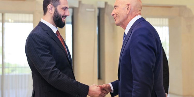 Suriye Cumhurbaşkanı Şara, ABD’li heyeti kabul etti