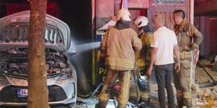 Bahçelievler’de oto tamirhanesinde patlama