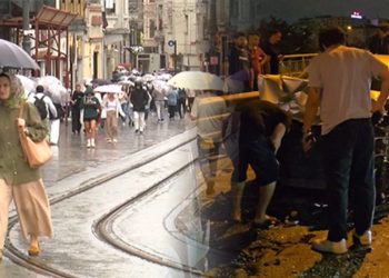 İstanbul’da beklenen yağış trafiği felç etti