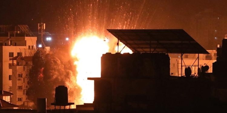 Erbil’de İHA saldırısı sonrası alevler yükseldi