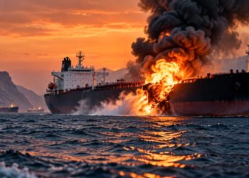 Hürmüz Boğazı’nda petrol tankeri deniz mayınına çarparak patladı