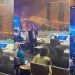 Protesto! Herzog kürsüye geldi! Hakan Fidan salonu terk etti